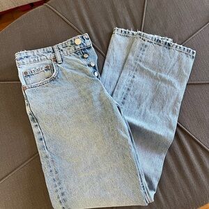 Zara Light Wash Straight Jeans